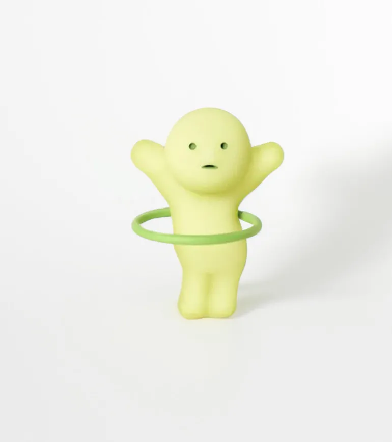 Figurine fluorescente Smiski - série Exercising