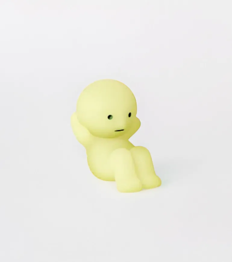 Figurine fluorescente Smiski - série Exercising