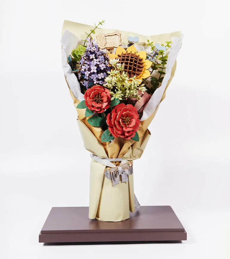 Kit DIY - Bouquet de fleurs en bois