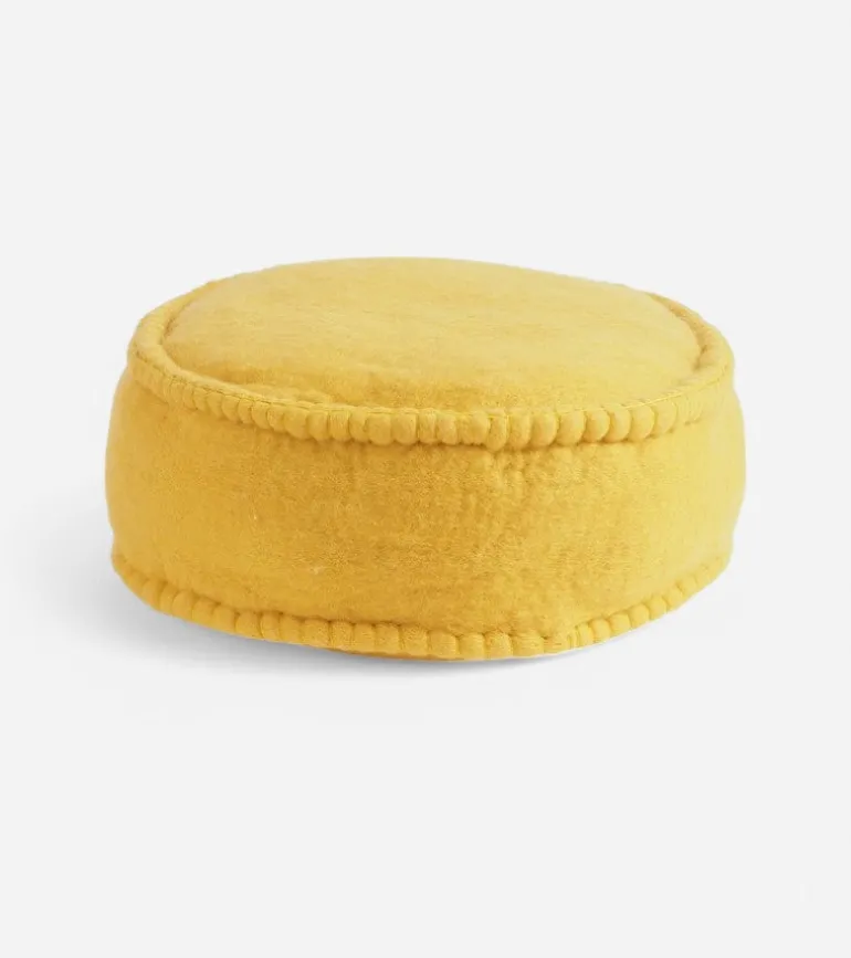 Pouf coloré en laine