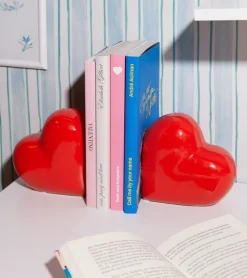 Serre-livres coeurs